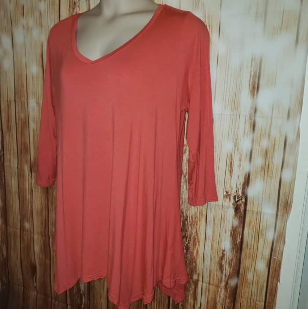 Orange handkerchief Long sleeve top